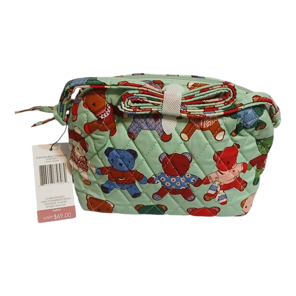Vera Bradley Camera Crossbody Toasty Teddies